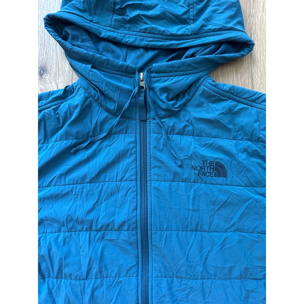 The North Face Mens Blue Quilted Lightweight Insulated Hooded Jacket Size Large - Picture 8 of 11